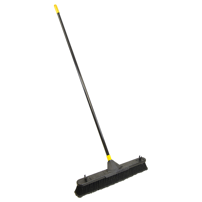 Quickie 24-in wide Black and Grey Push Broom