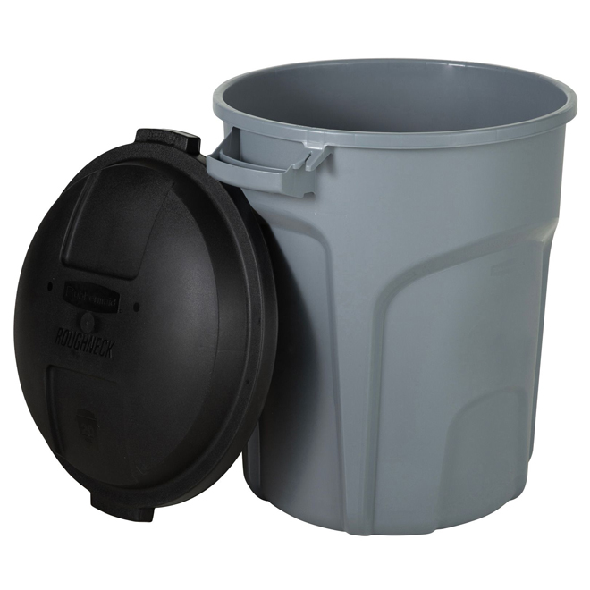 Rubbermaid 20-gallons Outdoor/Indoor Black Plastic Trash Can