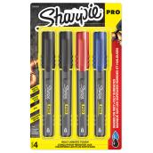 Sharpie Permanent Fine Tip Markers Set - Black, Red and Blue - Plastic - 4PK