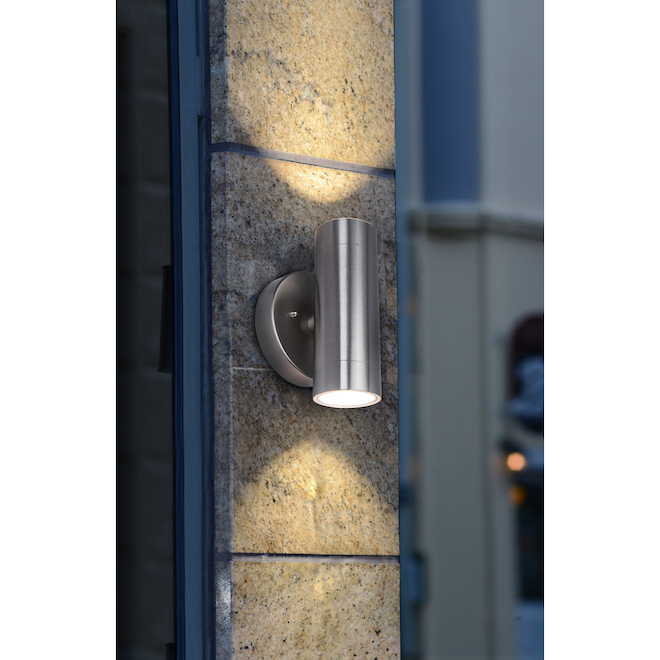 Uberhaus 2-Light Outdoor Wall Sconce - Stainless Steel - 2-Pack