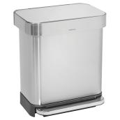 Stainless Steel Rectangular Step Can - 30 L