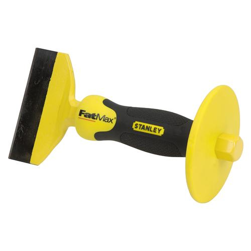 Stanley Fatmax Masonry Cutting Brick Chisel - Rubber Handle with Hand Guard - 4-in W x 8 1/2-in L