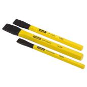 Stanley Fatmax Metal Cutting Cold Chisel 3-pc Set - Powder Coated - Steel - 3/8-in W x 6-in L