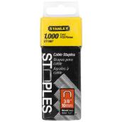 Stanley Round Crown Cable Staples - Galvanized Steel - 1000 Per Pack - 3/8-in L x 5/16-in W