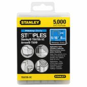 Stanley Heavy-Duty Staples - Grey - 5000 Per Pack - 5/16-in Leg x 27/64-in W Crown