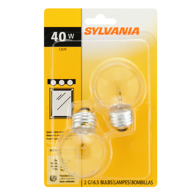 Ampoule incandescente décorative Sylvania, blanc doux, intensité