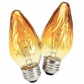 Sylvania Amber Decorative Incandescent Light Bulb - 40-W - 335-lm - F15-E26 Medium Base - 2 Per Pack