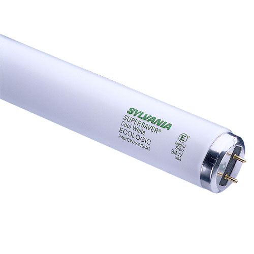 Sylvania Supersaver Fluorescent Lamp - 48-in L - 34-Watt - T12-Bi Pin Base - Cool White