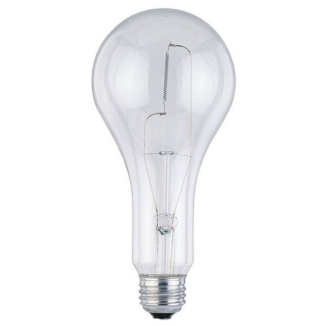 2X Sylvania 15744 300W 130V PS30 Clear Incandescent Utility Light Bulb 300MCL 