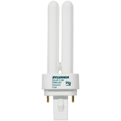 Fluorescent compact Sylvania Dulux T4X2, 9 W, blanc