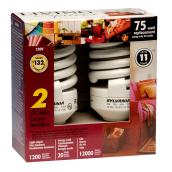 Mini-ampoules fluorescentes compactes 20 W, équiv. 75W, 2/pq