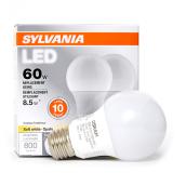 Paquet de 2 ampoules DEL A19, 8,5 W, blanc doux