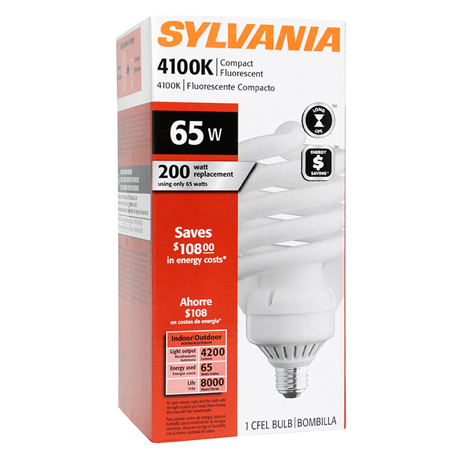 Sylvania 65w Compact Fluorescent Bulb 200w Equivalent