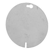 Iberville 4-in Galvanized Steel Round Blank Flat Box Cover