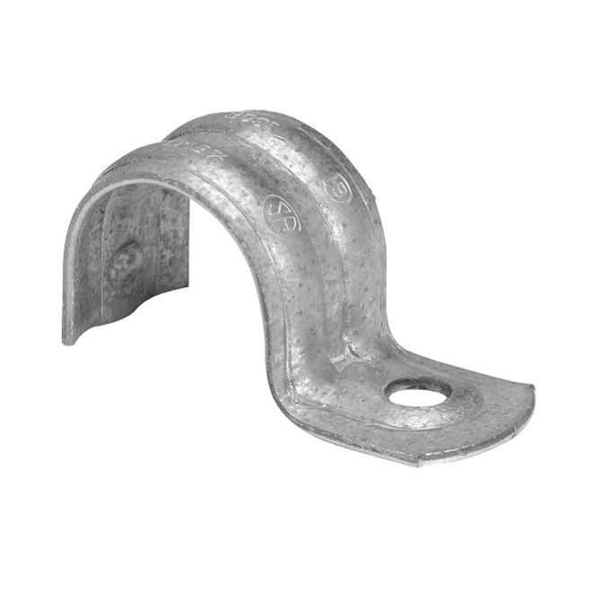 Sangles TEM, acier galvanisé, 1 trou, 1 1/2", pqt/2