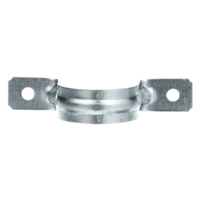 Sangles rigides, acier galvanisé, 2 trous, 1 1/4", pqt/2