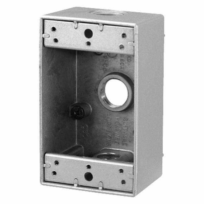 REDDOT 17 cu in 1-Gang New Work Metal Electrical Outlet Box