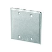 Red Dot 2-Gang Square Metal Weatherproof Electrical Box Cover