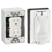 Trousse de sortie électrique, DDFT, 15A, 125v/AC, blanc