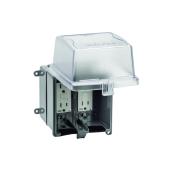 Boîte électrique rectangulaire standard Reddot à 1 prise en métal gris  résistant aux intempéries, intérieur/extérieur S355P-CN