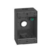 Red Dot Weatherproof 1 Gang 3 Hubs Outlet Box Black