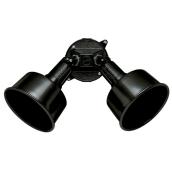 Red Dot 2 Heads Lamp Holder Outdoor Black