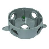 Round Outlet Box - 5 Hubs - 1/2-in - Aluminum