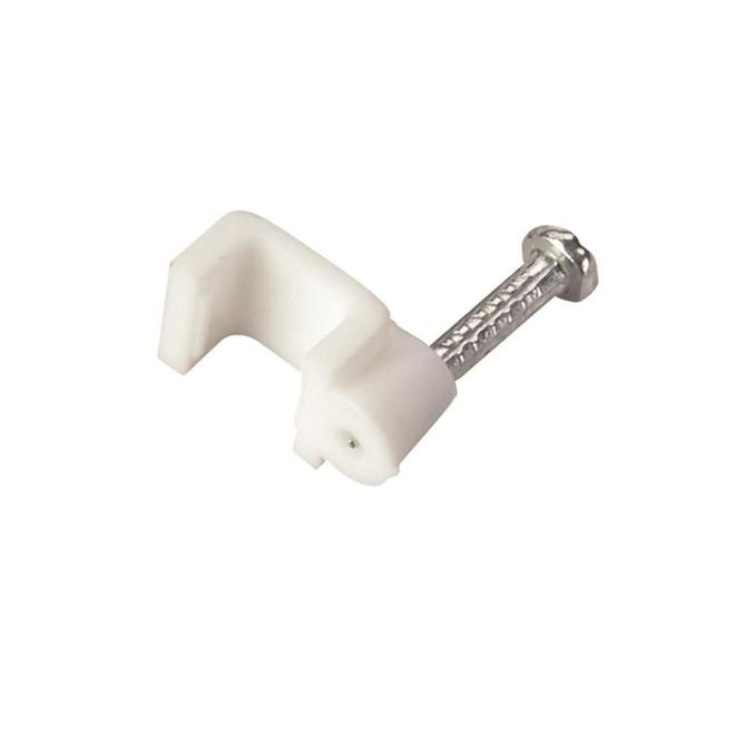 Marr Marr Flat Nailing Cable Clip, 3,1 mm x 5,5 mm, White, Package of 40 FC3155M40