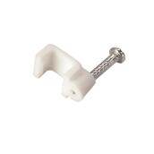 Marr Flat Nailing Cable Clip, 3,1 mm x 5,5 mm, White, Package of 40