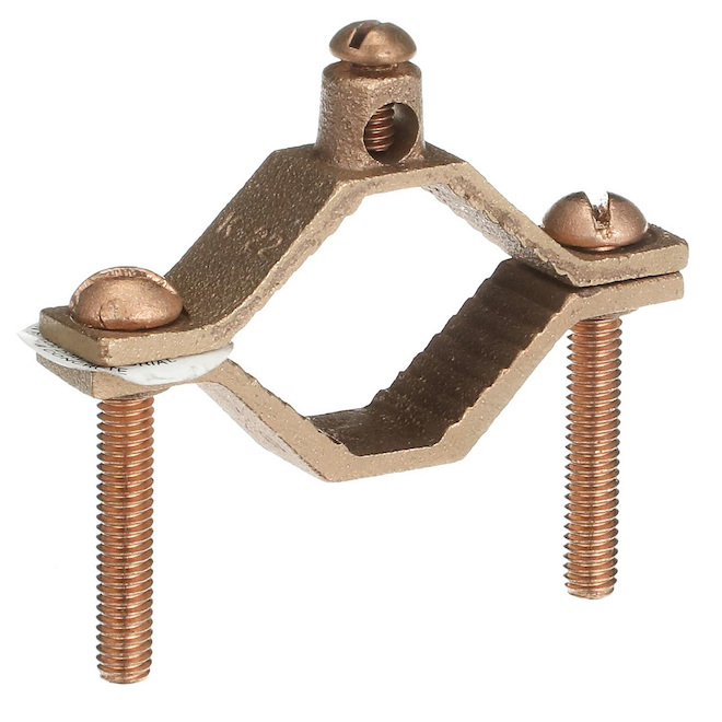 Ground Clamp - Brass - 1 1/4" to 2"