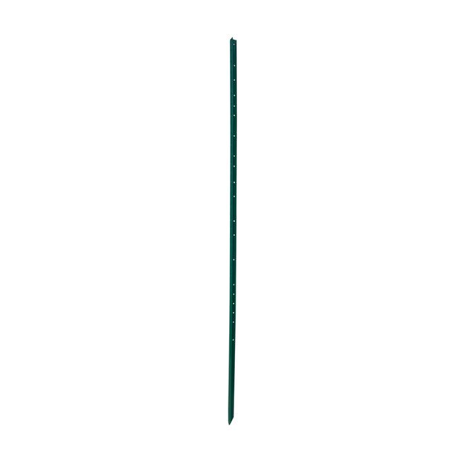 Hebei Minmetals Drilled Steel Painted Silver 1/4-in x 7-ft Lightweight T-Post