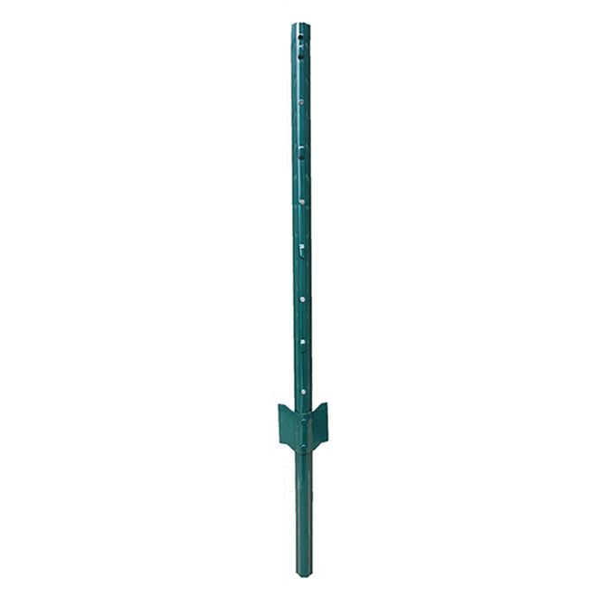 Hebei Minmetals Anchor Post - Green - Powder Coated Steel - 3-ft H x 1.25-in dia