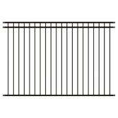 Knocked Down Steel Fence - 92'' x 60'' - Black