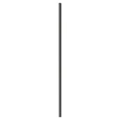 Fence Post with Cap - 2''x 2'' x 8' - Steel - Black