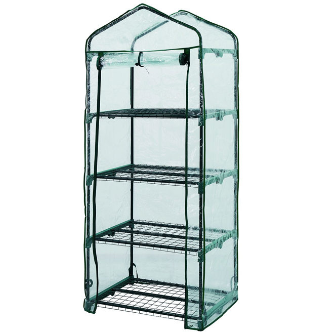 VALU+ 69 x 49 x 160 cm Polypropylene/Clear PVC Mini Greenhouse