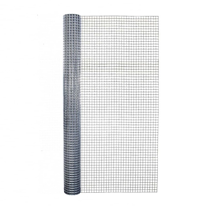VALU+ Square Wire Mesh in Galvanized Steel 1/2-in x 36-in x 25-ft