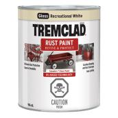 Tremclad Rust Paint - 946 ml - Recreational White - Gloss Finish