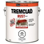 Tremclad Alkyd Brush-On Rust Paint - Oil-based - Gloss - Real Orange - 3.78 L