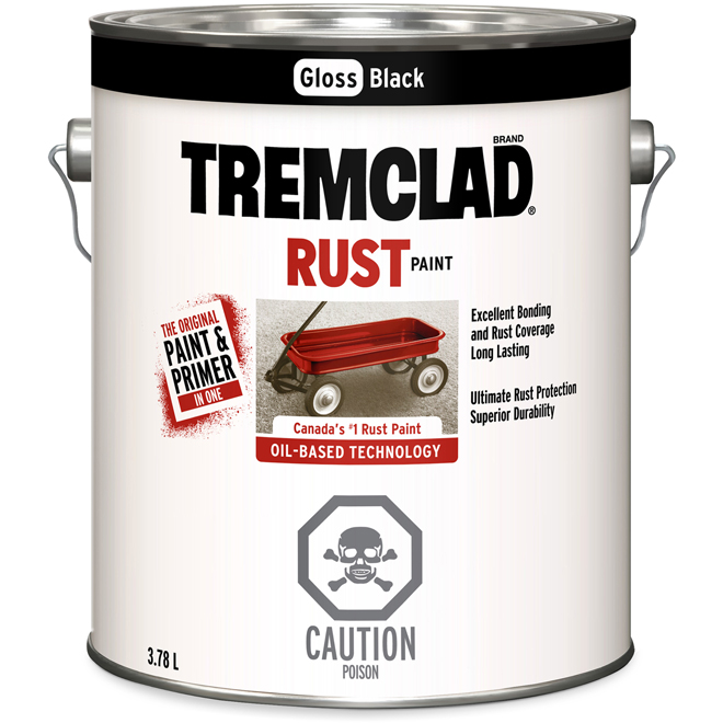 Tremclad 3.78-L Oil Based Black Gloss Finish Anti-Rust Paint