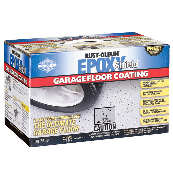 EpoxyShield® Garage Floor Coating - Glossy Grey