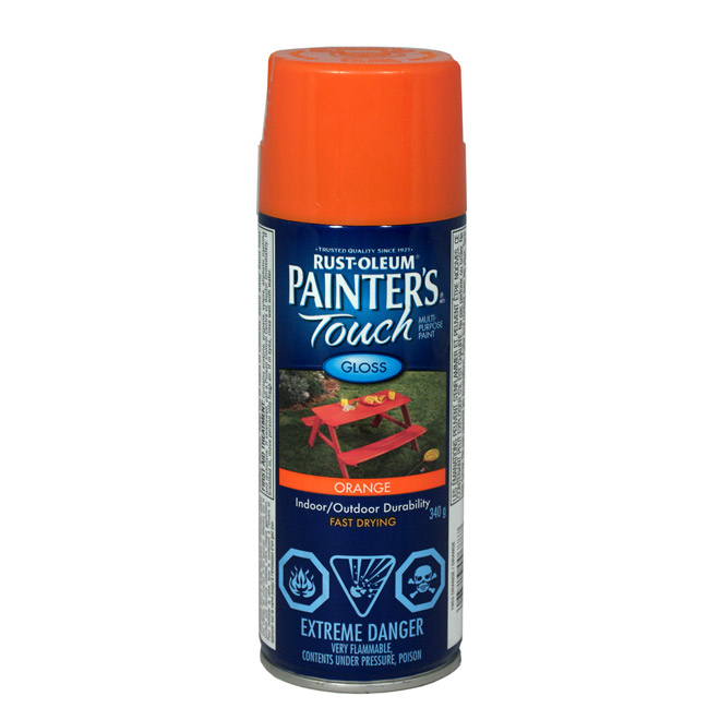 Painter's Touch All-Purpose Gloss Spray Paint - Orange - Fast Drying - 340 g