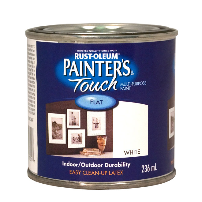 Painter's Touch Multi-Purpose Brush-On Paint - Water-Based - Flat - White - 236 ml