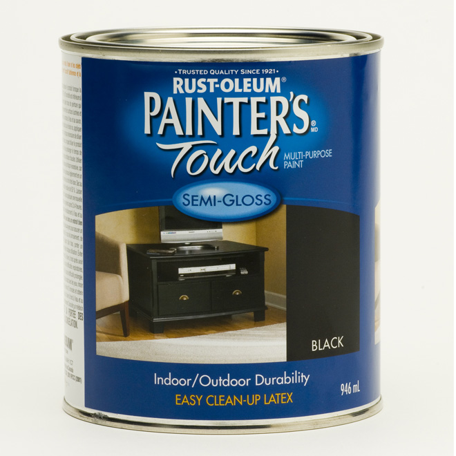 Peinture multi-usage Painter's Touch, à base d'eau, semi-lustré, noir, 946 ml