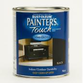 Painter's Touch Multi-Purpose Brush-On Paint - Water-Based - Semi-Gloss - Black - 946 ml