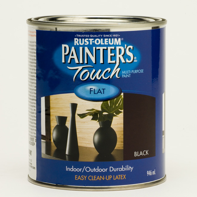 Peinture multi-usage Painter's Touch, à base d'eau, mat, noir, 946 ml