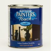 Painter's Touch Multi-Purpose Brush-On Paint - Water-Based - Flat - Black - 946 ml