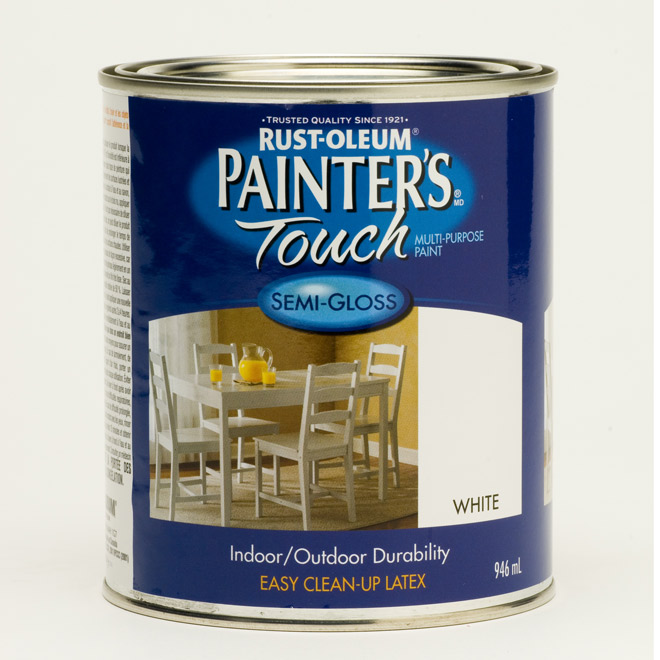 Painter's Touch Multi-Purpose Brush-On Paint - Water-Based - Semi-Gloss - White - 946 ml