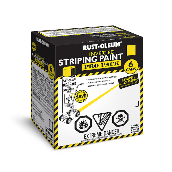 2- Pack, Rust-Oleum Professional Inverted Marking Paint, Safety