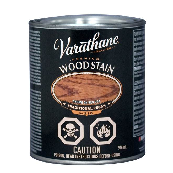 Varathane Interior Premium Wood Stain - Oil-Based - UV Blocking - Traditional Pecan - 946 ml