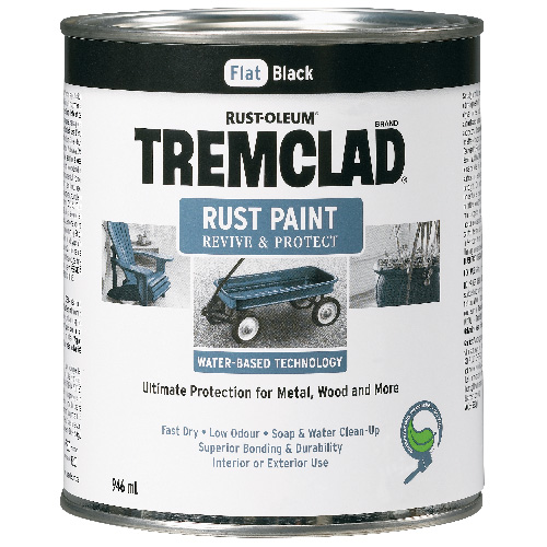 Tremclad - Antirust Paint - 946 mL - Matte Finish - Black